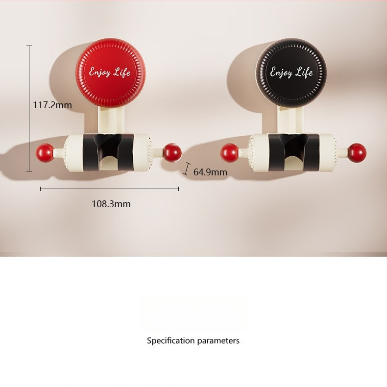 Odnímateľný držiak na sprchu s prísavkou, z plastu, moderný minimalistický štýl, jedno úroveň, pohyblivý, bez vŕtačky (hmotnosť 85 g)