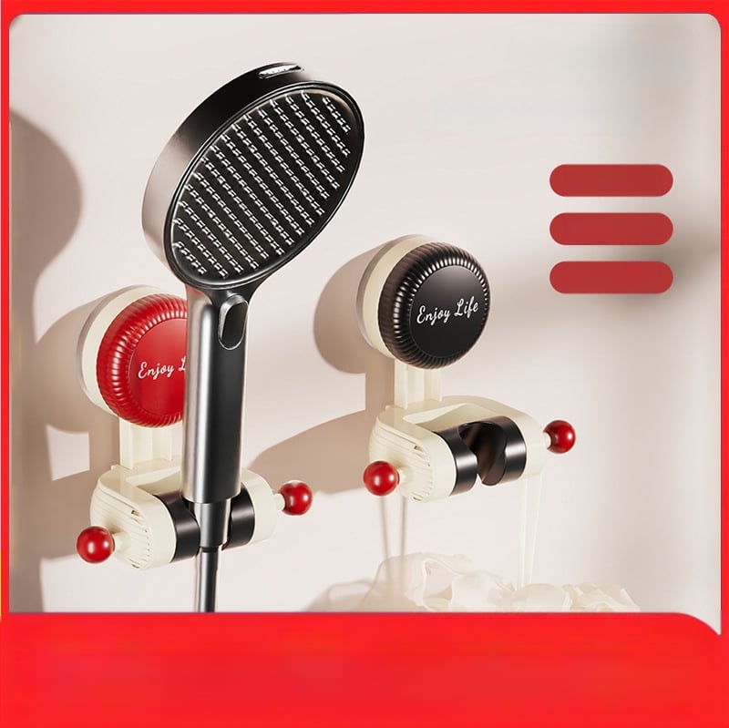 Odnímateľný držiak na sprchu s prísavkou, z plastu, moderný minimalistický štýl, jedno úroveň, pohyblivý, bez vŕtačky (hmotnosť 85 g)