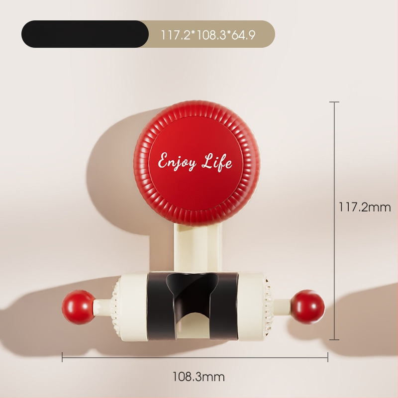 Odnímateľný držiak na sprchu s prísavkou, z plastu, moderný minimalistický štýl, jedno úroveň, pohyblivý, bez vŕtačky (hmotnosť 85 g)