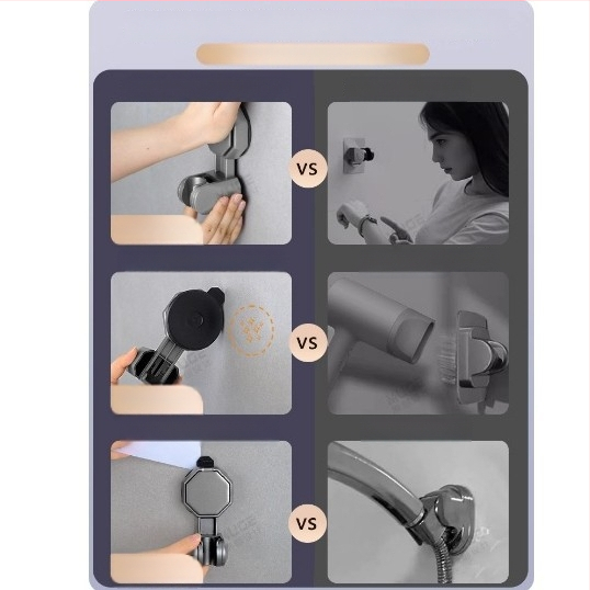 ABS držiak na sprchovú hlavicu, nastaviteľný, ručná montáž, moderný štýl, prispôsobiteľný