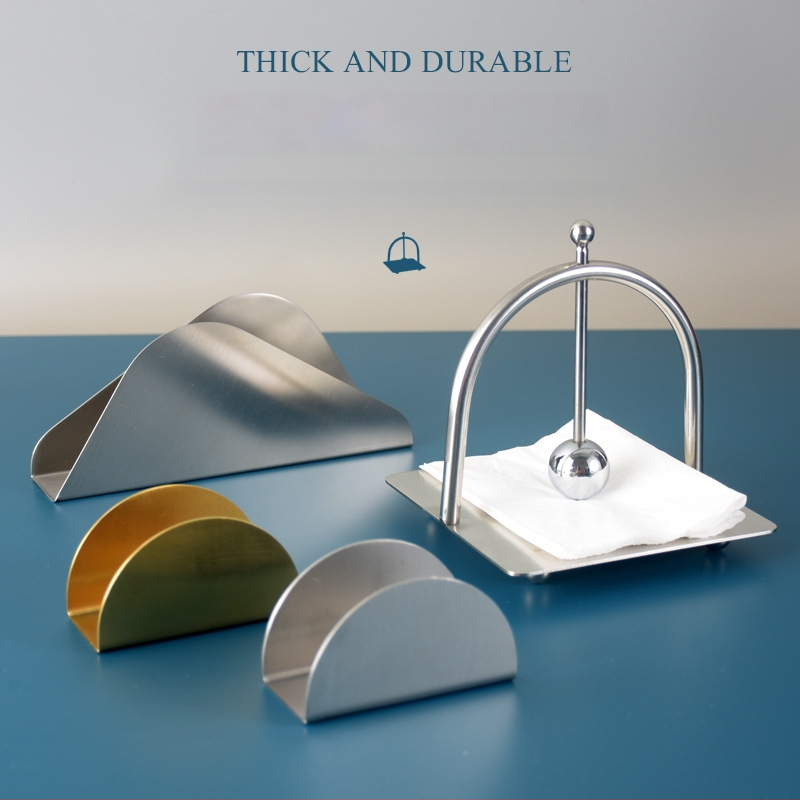 Držiak servítok z nehrdzavejúcej ocele na pulte – matný brúsený povrch, pre hotel a reštauráciu, značka YIMIVIVIAN