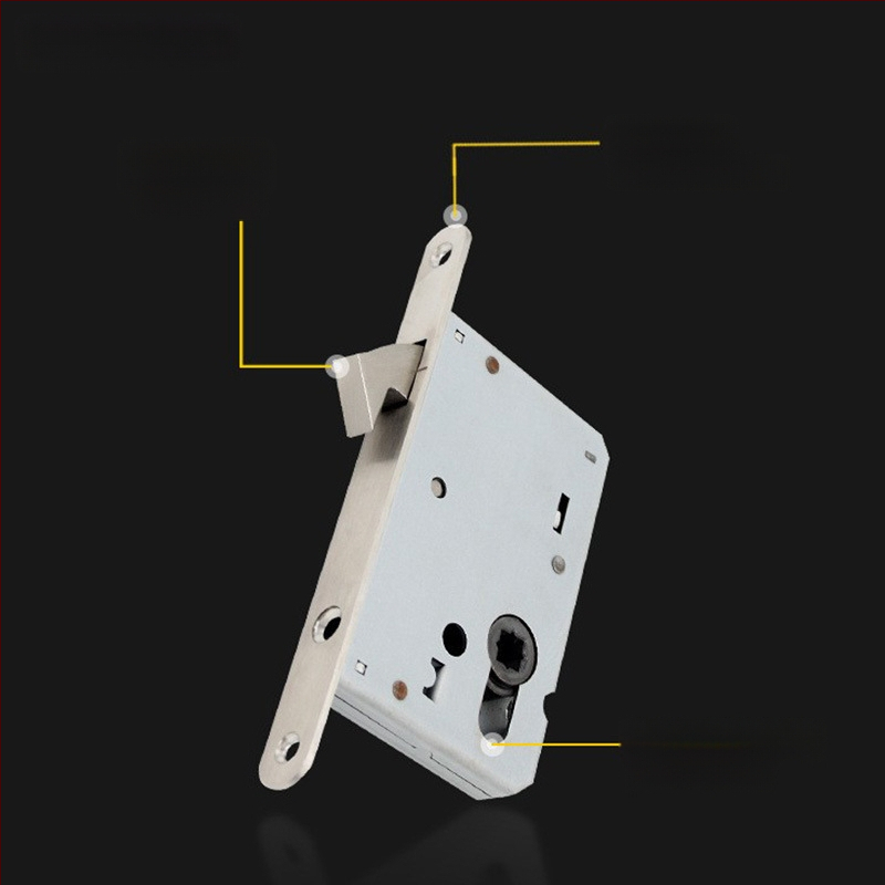 304 nerūdijančio plieno užrakinimo korpusas, modelis 50SD, su vienu kabliu, tinka medinėms ir slankiosioms durims