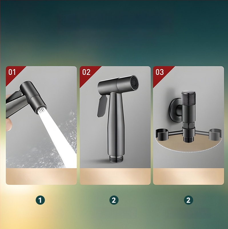 Toaleti bideti pihusti pöörlev kinnitus — puurimata paigaldus, rafineeritud vasest, ühilduv nurkvõtmega, kaubamärk Boonen/Borne