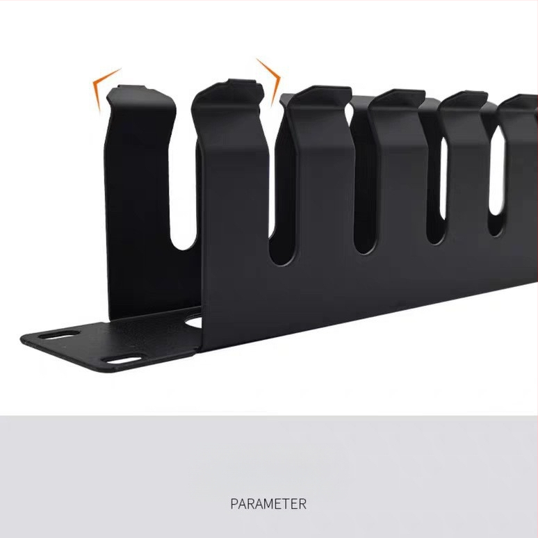 Geležinis tinklo kabelių tvarkymo laikiklis, 12-Gear/16-Gear/24-Gear opcijos, modelis pt24, skirtas integruotai kabeliavimui