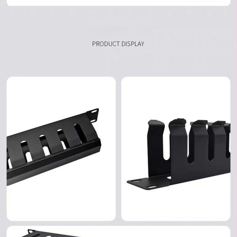 Geležinis tinklo kabelių tvarkymo laikiklis, 12-Gear/16-Gear/24-Gear opcijos, modelis pt24, skirtas integruotai kabeliavimui