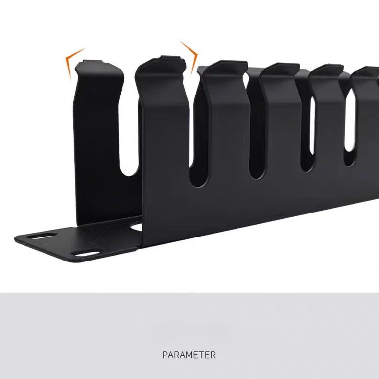 Geležinis tinklo kabelių tvarkymo laikiklis, 12-Gear/16-Gear/24-Gear opcijos, modelis pt24, skirtas integruotai kabeliavimui