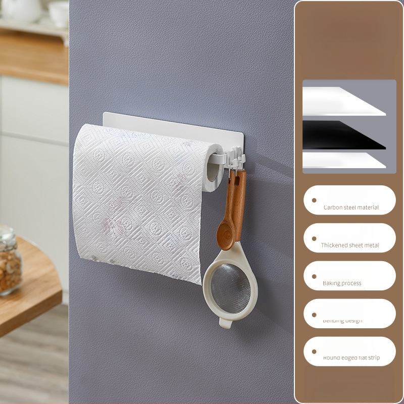 Oyite Ovaalne köögipaberi rulli hoidik magnetlintiga, ilma puurimiseta, roostevabast terasest, matt viimistlus, jaapani stiil