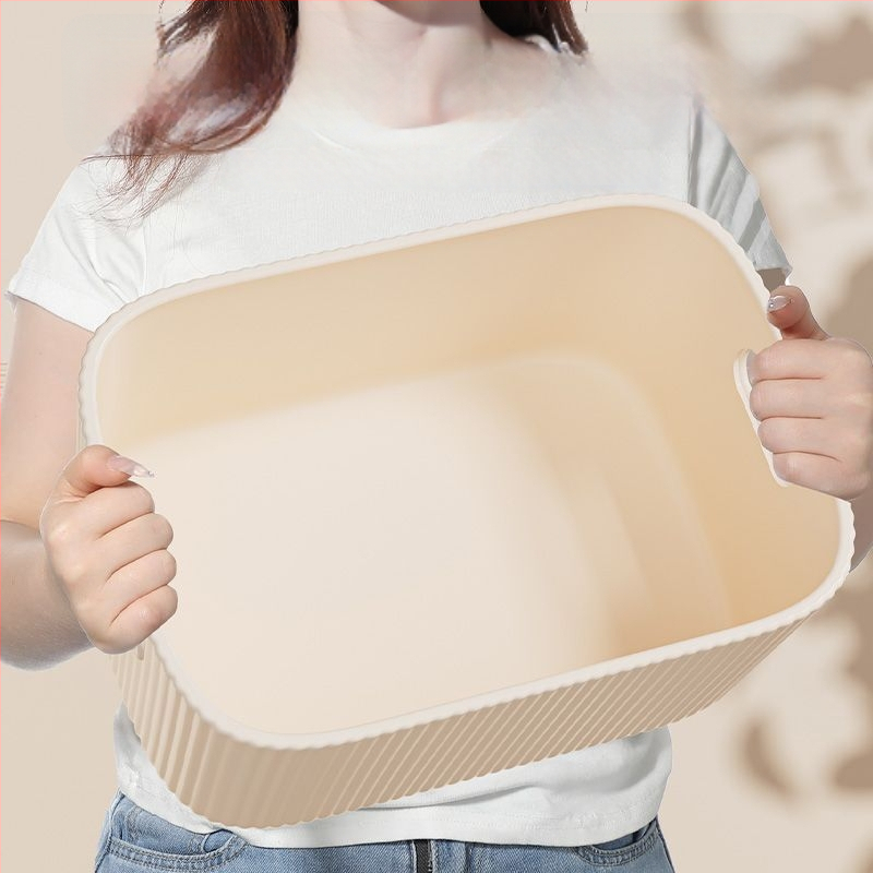 Kolm tükki laua hoiukastide komplekt — plastikust, maht 2 L, ilma kaaneta, kaasaegne minimalistlik stiil