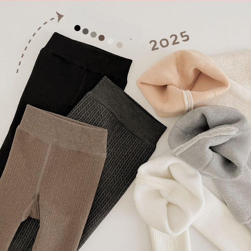 Tüdrukute talvised fliisiga leggingud, paks viskooskiud 70.5%, sobiv vanus 3–8 aastat