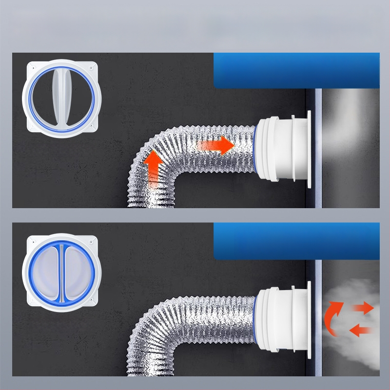Vienvirziena vārsts virtuves izplūdei un vannas istabai, plastmasas, mūsdienīgs minimālisma dizains