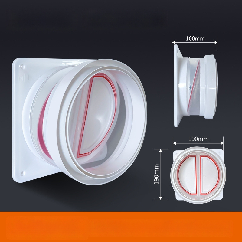 Vienvirziena vārsts virtuves izplūdei un vannas istabai, plastmasas, mūsdienīgs minimālisma dizains