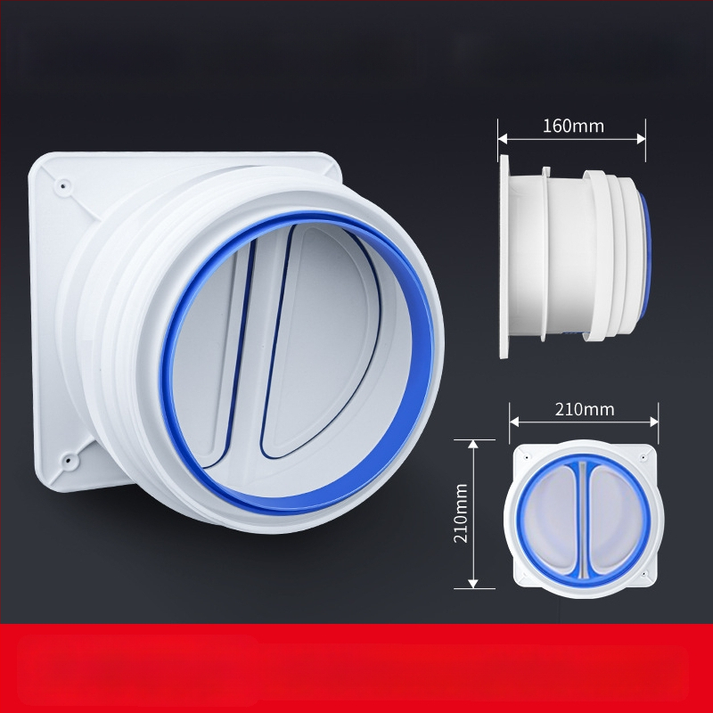 Vienvirziena vārsts virtuves izplūdei un vannas istabai, plastmasas, mūsdienīgs minimālisma dizains