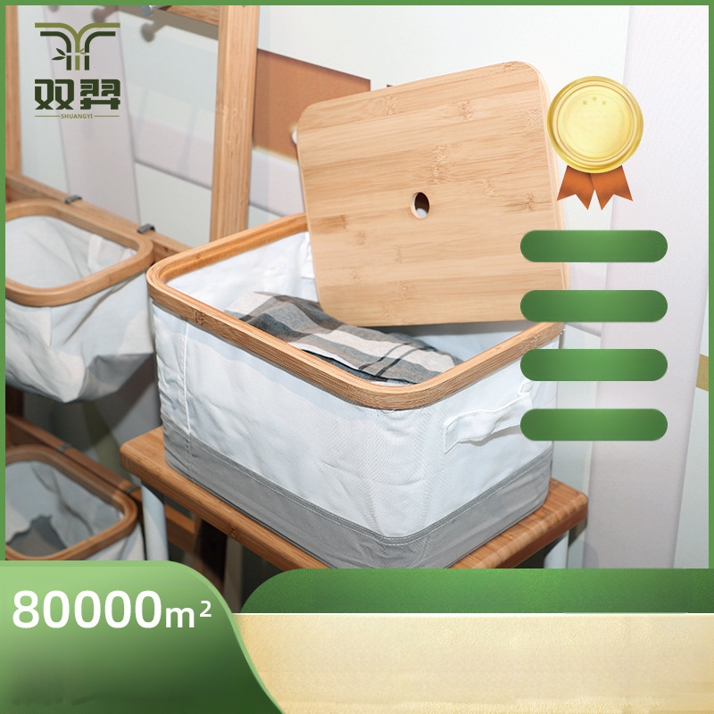 Puuvillane hoiukarp kapakaga, vannitoa organiseerija aluspesu ja pesu jaoks, jaapani stiilis hoiukorv