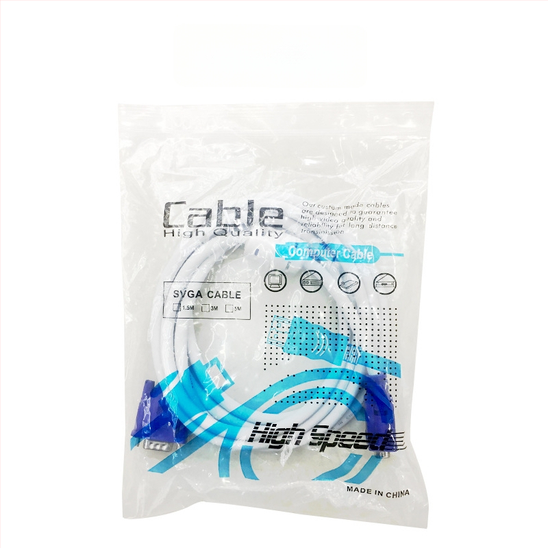 VGA kaabel V34 mudel, VGA liides, vaskkattega terasest, personaalarvutite jaoks