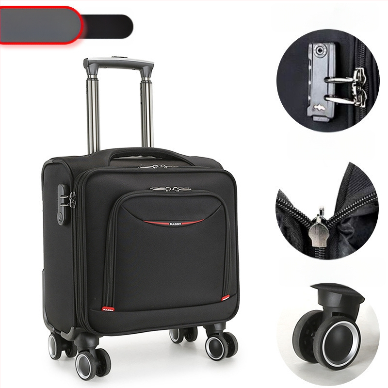 Mini reisikott universaalsete ratastega, Oxford-kangas, veekindel ja vargusvastane, tõmblukk avamine, tavaline paroolilukk