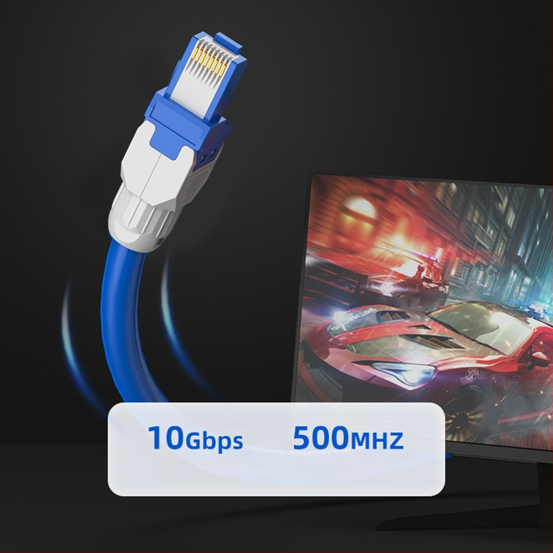 RJ45 nešifruojantis jungtis be įrankių Cat5e/Cat6, 6A Gigabit krištolo galva