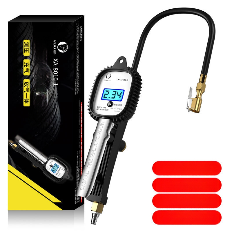 Elektroniska riepu spiediena mērīšanas ierīce ar digitālu displeju, uzpūšamā galviņa, atbrīvošanas vārsts, augsta precizitāte, portatīvs, modelis YJ-XA001