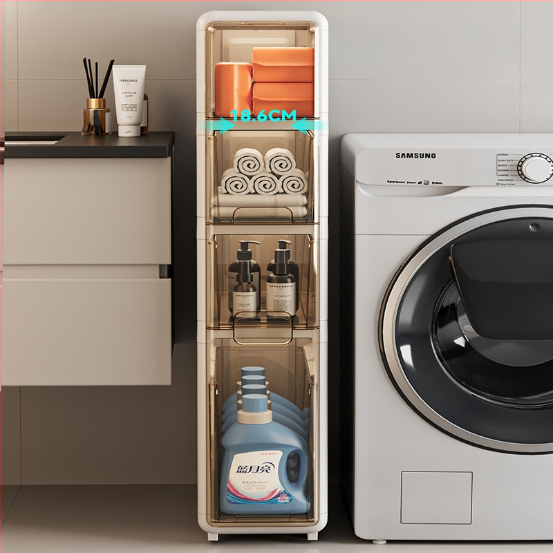 Stalčius su stalčiais skirtas virtuvės ir vonios tarpo spragoms, atsparus vandeniui, keturių lygių plastikinis šoninis spintelė, Modeliai 2893–2895