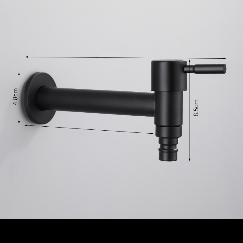 Nerūdijančio plieno čiaupas skalbimo mašinei, modelis h20123, vienos rankenos valdymas, modernus minimalistinis stilius