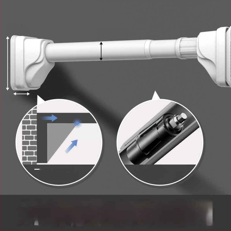 Teleskopinė drabužių džiovinimo lazda – be gręžimo, nerūdijančio plieno, spintelės ir užuolaidų laikiklis, šiuolaikiškas minimalistinis stilius, Yijiale