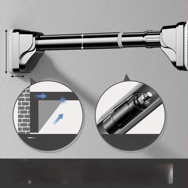 Teleskopinė drabužių džiovinimo lazda – be gręžimo, nerūdijančio plieno, spintelės ir užuolaidų laikiklis, šiuolaikiškas minimalistinis stilius, Yijiale