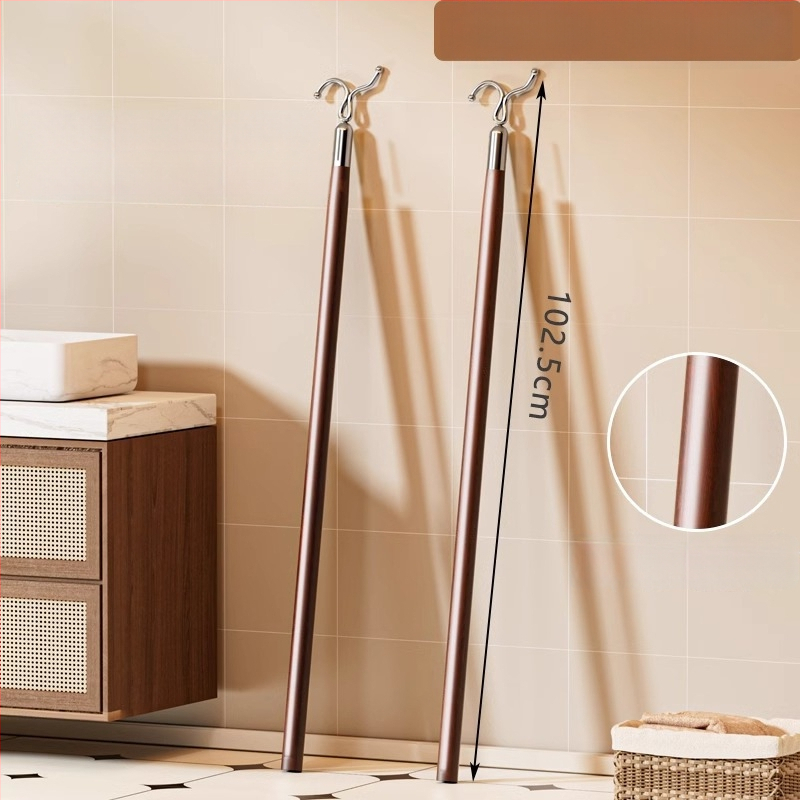 Medinė skalbinių džiovinimo lazda | Yuetu, šiuolaikinis minimalistinis stilius, balkono naudojimui, paleista 2024 m gegužės mėn.