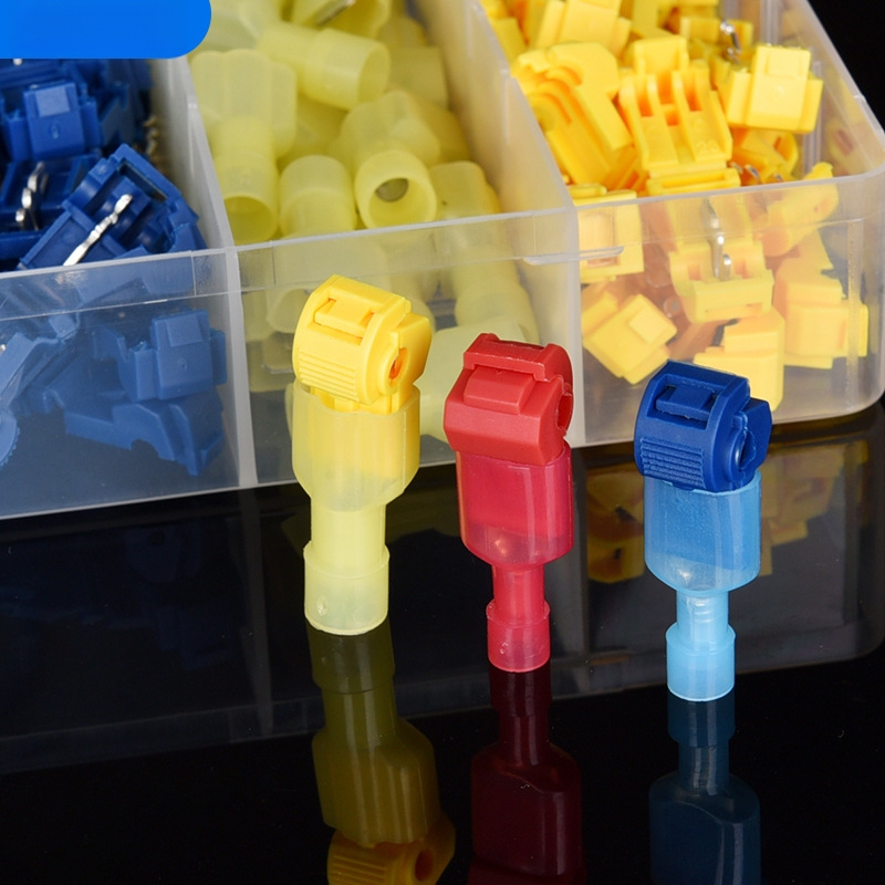 120-osaline T-tüüpi terminaliblokkide komplekt turvalise klambriga peamisele harule, nailonist, süstimisega vormimine, 0,5–6 m2