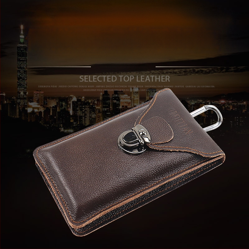 Vīriešu tālruņa somiņa uz jostas – vertikāla kvadrātforma, PVC, rāvējslēdzējs, kartes nodalījums, ūdensizturīga un izturīga, daudzfunkcionāla