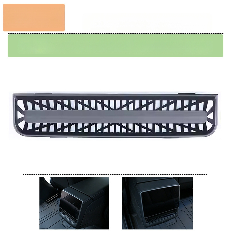 Užpakalinis oro vėdinimo angos dangtelis šešių vietų Tesla Model Y/Model 3/YL – TPE medžiaga, logotipo spausdinimas įmanomas