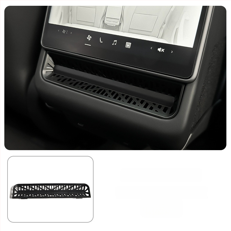 Užpakalinis oro vėdinimo angos dangtelis šešių vietų Tesla Model Y/Model 3/YL – TPE medžiaga, logotipo spausdinimas įmanomas