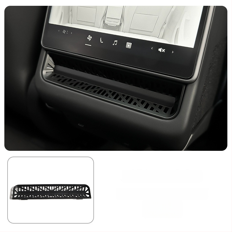 Užpakalinis oro vėdinimo angos dangtelis šešių vietų Tesla Model Y/Model 3/YL – TPE medžiaga, logotipo spausdinimas įmanomas