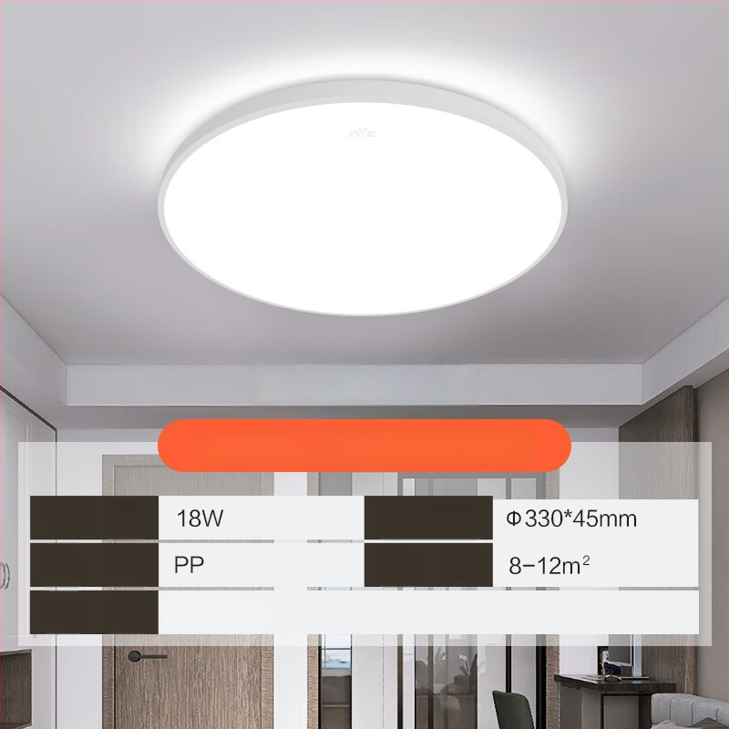 Lubinė LED lempos šviestuvas, apvalus, skirtas koridoriams ir vonios kambariui, modernus minimalistinis dizainas, 220V, 5–10 m² apšvietimo zona