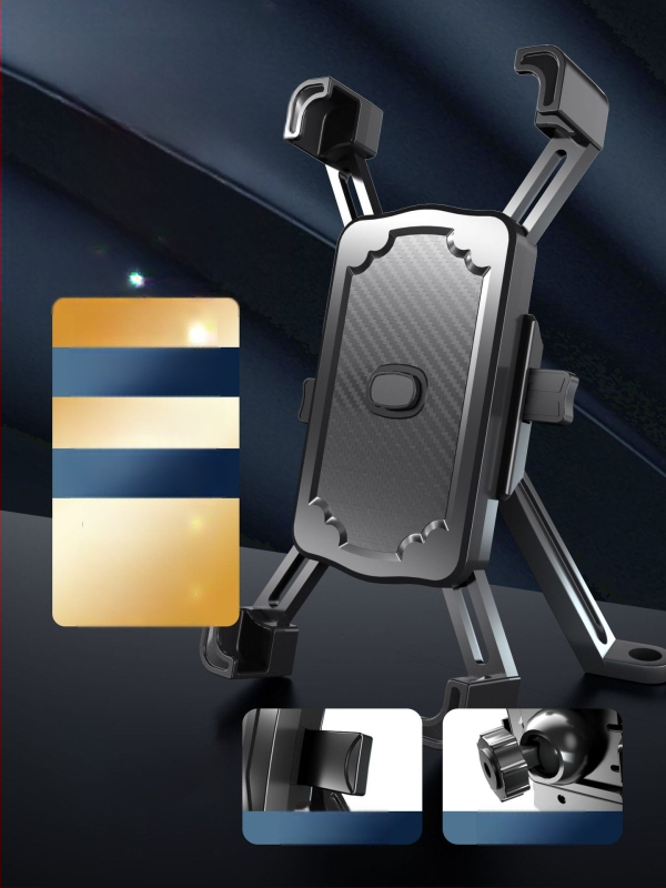 Mobiiltelefoni hoidja mootorrattale ja jalgratastele, veekindel ja löögikindel, klipskinnitus, mudel YC17, ühilduv tagasivaatepeegliga