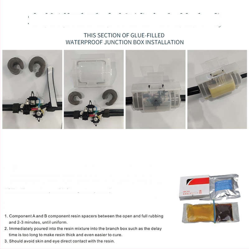 Zem zemes ielu savienojošā kaste, sērija M2/M3/M5, līmes pildīta ūdensnecaurlaidīga kārba, neilona korpuss, IP68