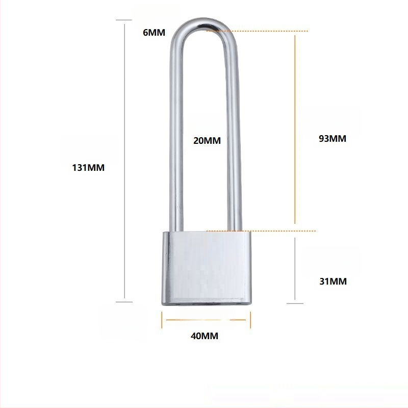 G tipo ilgos kilpos užraktas, atsparus vandeniui, geležinis korpusas, namams, sandėliams ir bendrabčioms