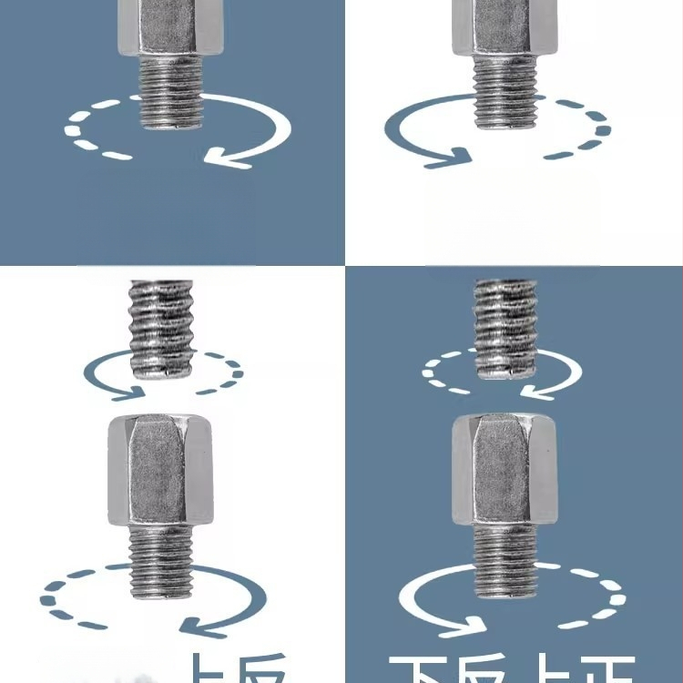 Kepu elektrilise mootorratta peegli konversioonikruvi adapter, 10 mm kuni 8 mm, sirge niit