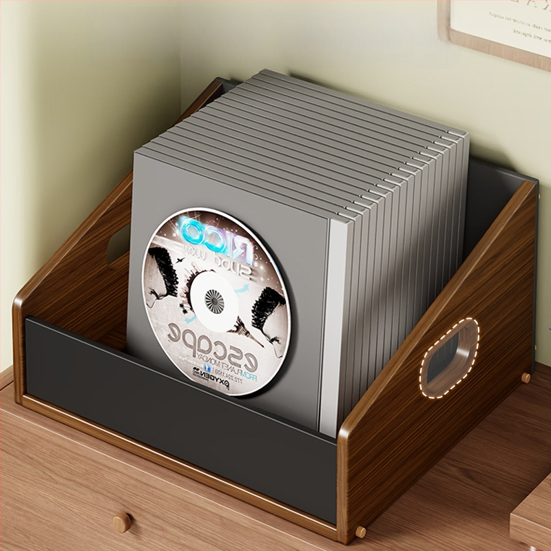 Vinilo įrašų laikymo laikiklis iš MDF ir akrilo, šiuolaikiškas minimalistinis dizainas, modelis 2218083829504804096, daugiafunkcinis