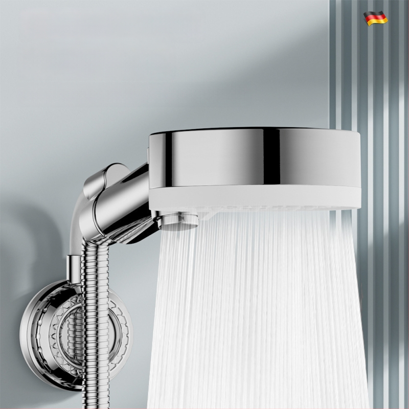 Dušo galvos laikiklis su lipniu montavimu, nerūdijantis plienas, be gręžimo, naujas Kinijos stilius