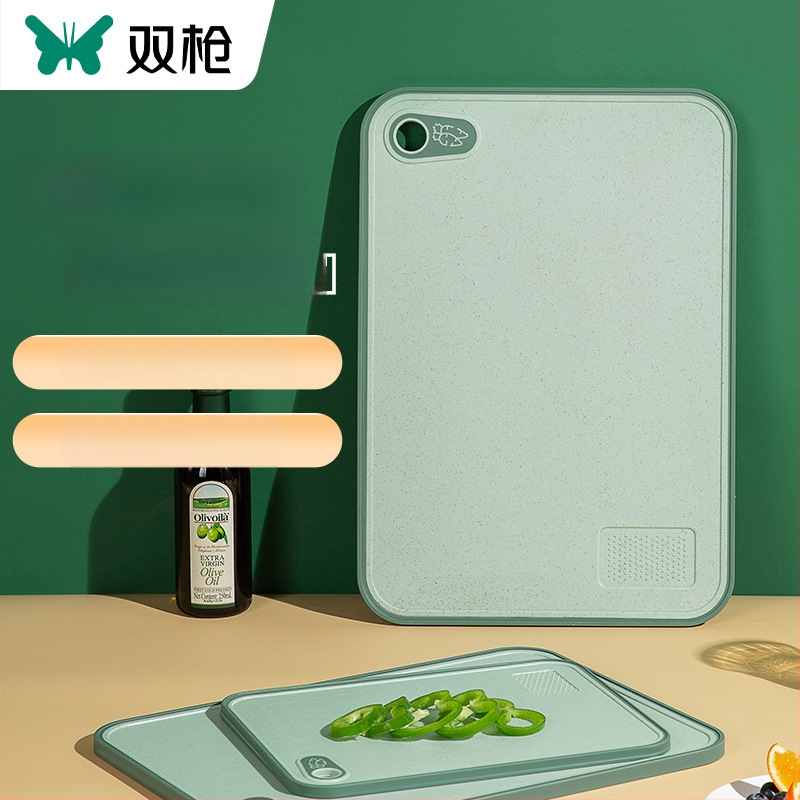 Double Gun lõikelaud – kahekülgse, nisuõledest valmistatud, beebitoitumise ja puuviljade lõikamiseks