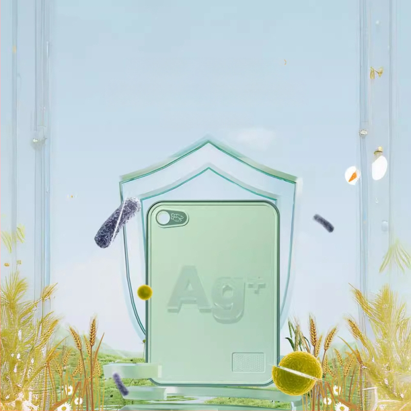 Double Gun lõikelaud – kahekülgse, nisuõledest valmistatud, beebitoitumise ja puuviljade lõikamiseks