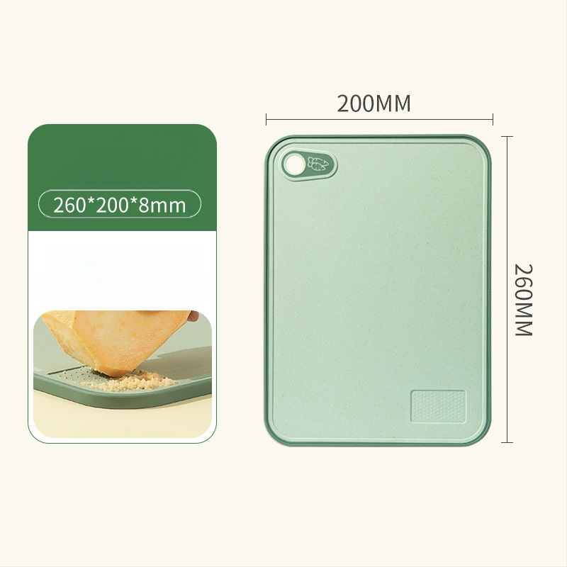 Double Gun lõikelaud – kahekülgse, nisuõledest valmistatud, beebitoitumise ja puuviljade lõikamiseks