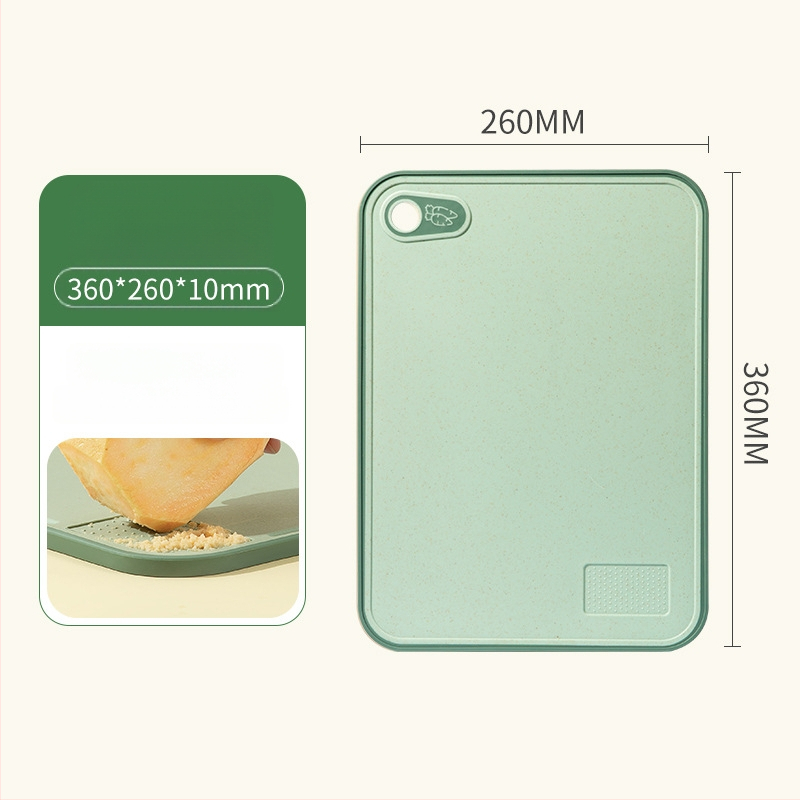 Double Gun lõikelaud – kahekülgse, nisuõledest valmistatud, beebitoitumise ja puuviljade lõikamiseks