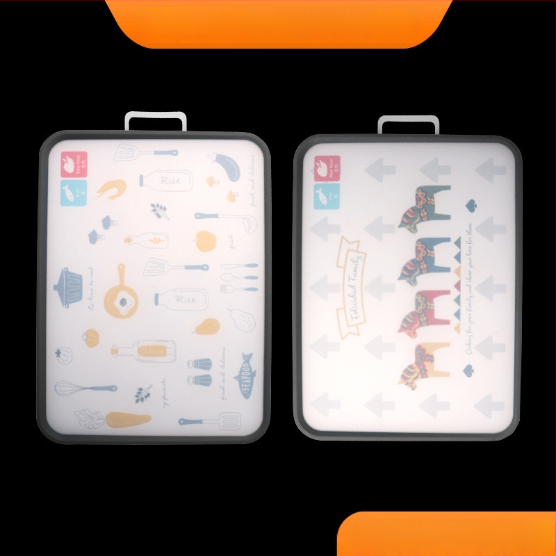 Hong Junda Plastikinė dviejų pusių pjaustymo lenta daržovėms, tešlai ir vaisiams — antibakterinė, neslystanti, atspari pelėsiams