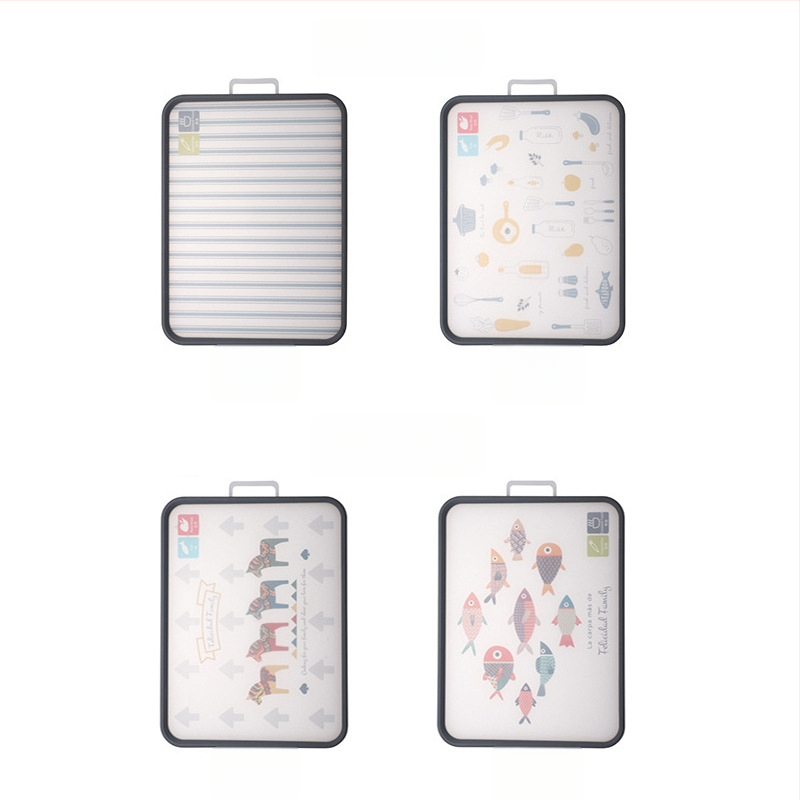 Hong Junda Plastikinė dviejų pusių pjaustymo lenta daržovėms, tešlai ir vaisiams — antibakterinė, neslystanti, atspari pelėsiams