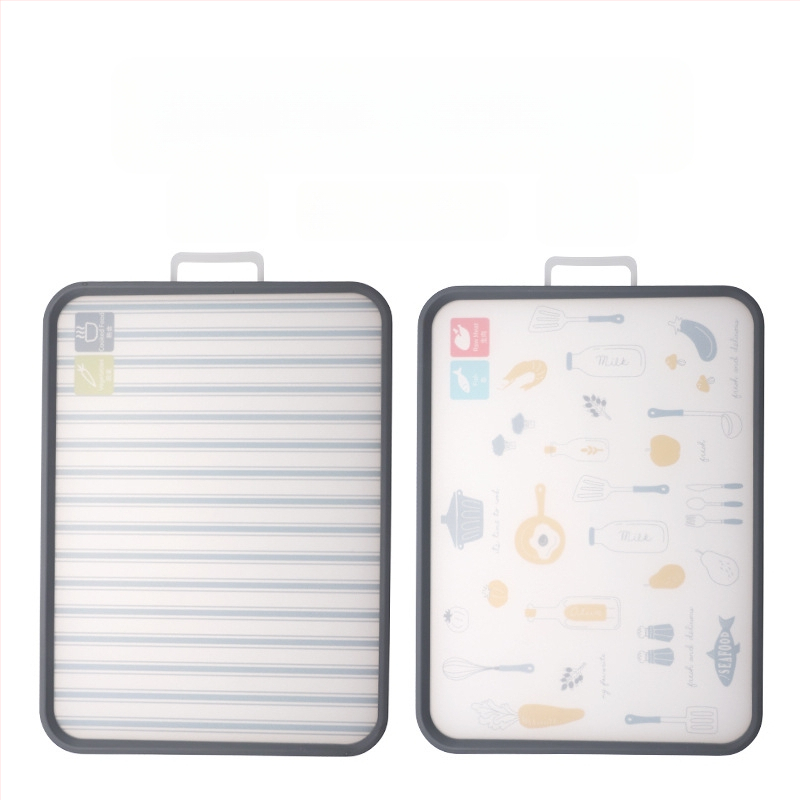 Hong Junda Plastikinė dviejų pusių pjaustymo lenta daržovėms, tešlai ir vaisiams — antibakterinė, neslystanti, atspari pelėsiams