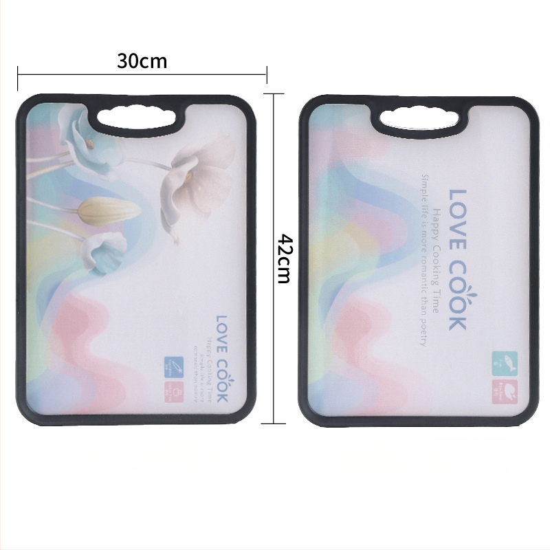 Hong Junda Plastikinė dviejų pusių pjaustymo lenta daržovėms, tešlai ir vaisiams — antibakterinė, neslystanti, atspari pelėsiams