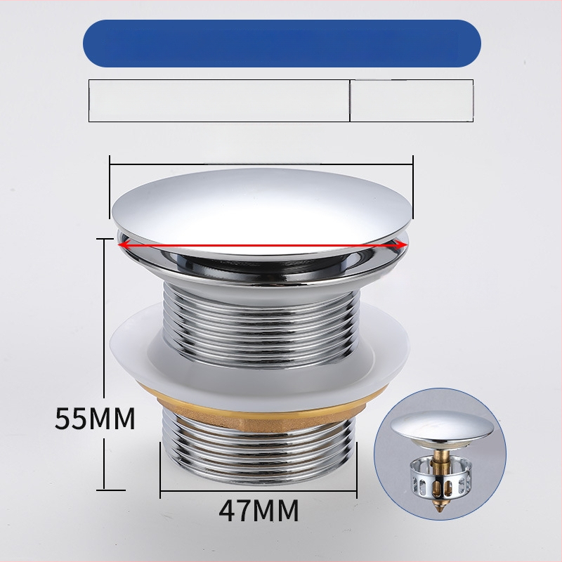 Messingist vannivool pop-up mehhanismiga (bounce tüüp), Briti stiilis avamine, mudel: vannivool, kaasaegne minimalistlik disain