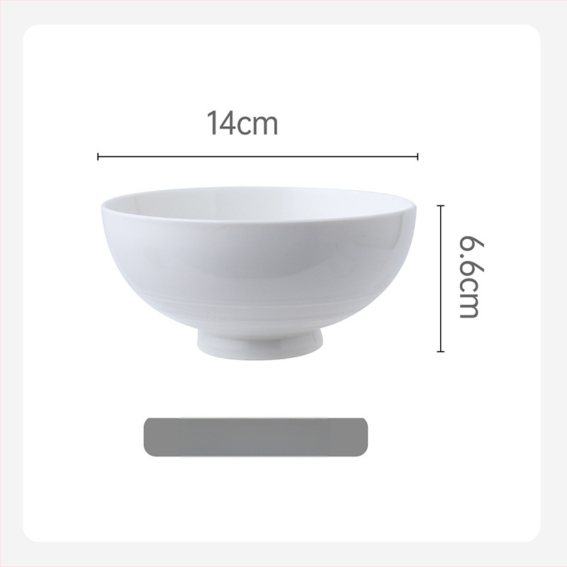 Japonų stiliaus porceleninė dubenėlis sriubai, ryžiams ir makaronams; tinkamas mikrobangoms; underglaze apdaila; apvalus kontūras; šiuolaikinis minimalistinis stilius