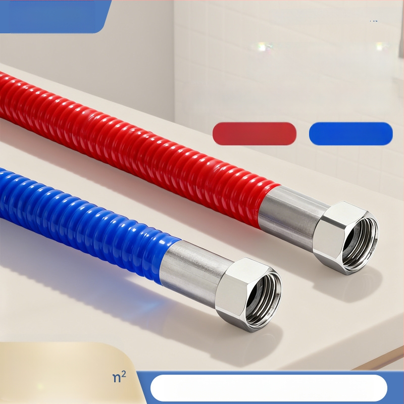 304 nerūdijančio plieno banginis vandens žarna su PVC danga, stora, sprogimo atspari ir apsauganti nuo nudegimų karštam ir šaltam vandeniui