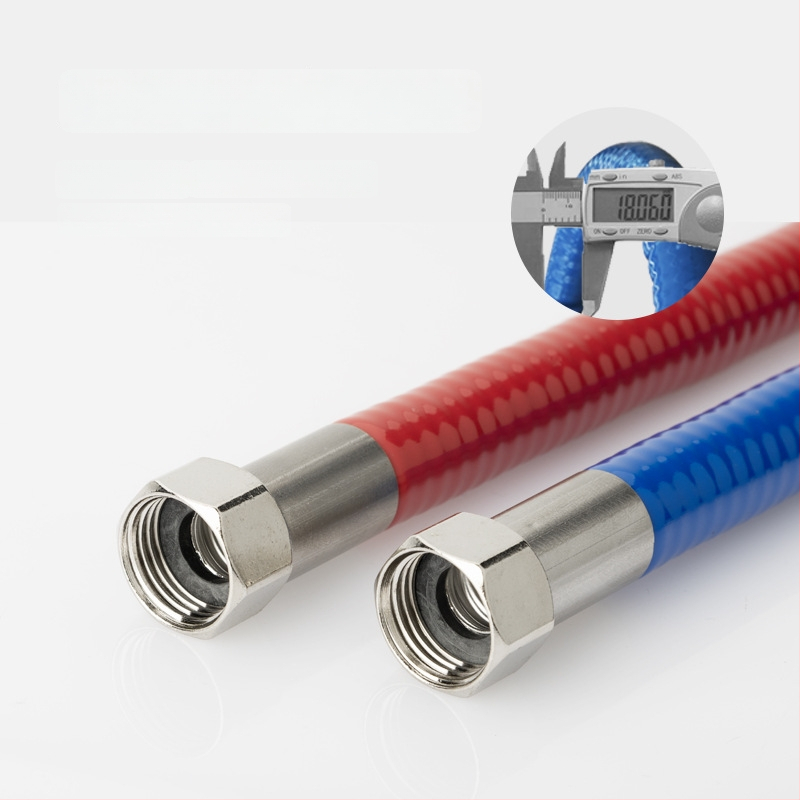 304 nerūdijančio plieno banginis vandens žarna su PVC danga, stora, sprogimo atspari ir apsauganti nuo nudegimų karštam ir šaltam vandeniui